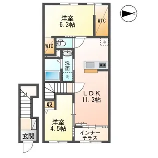 メゾン エメ【2階】の間取り