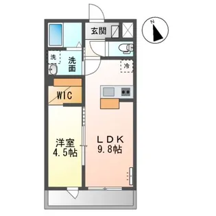 イルミエールヤヨイ【203号室】の間取り