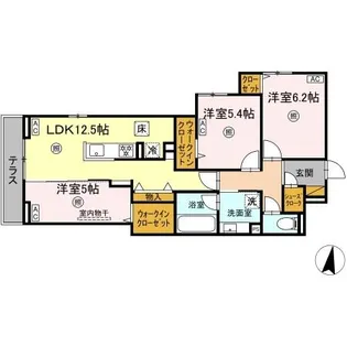 ベルニー太田【1階】の間取り