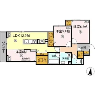 ベルニー太田【3階】の間取り