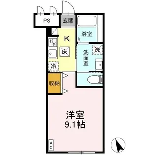 ファインパレスSUWAIII【1階】の間取り