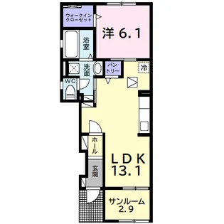 サウス ヴィラⅠ【1階】の間取り