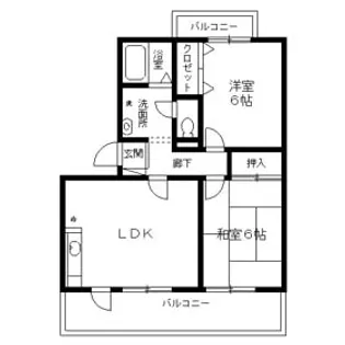 トリニシティ 壱番館【1階】の間取り