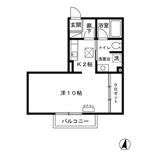 ガーデンヒルズ A【105号室】の間取り