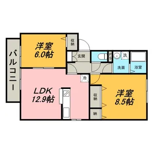 グレイズ【201号室】の間取り