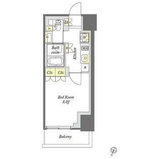 プライムメゾン千葉新町【7階】の間取り