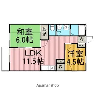 メゾン森の上【1階】の間取り