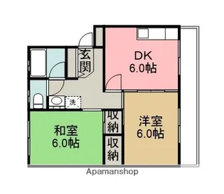 スロープトンハイツ【402号室】の間取り