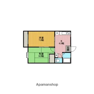 サンハピネス【202号室】の間取り