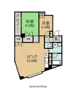 パークサイド・テラダ【106号室】の間取り