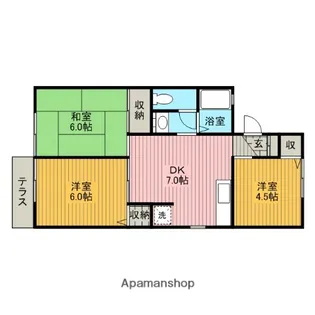 フォーレスト東大沼【1階】の間取り