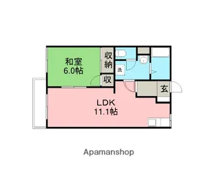 ロワール上河内Ⅱ【2階】の間取り