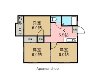 ドエルC【2階】の間取り