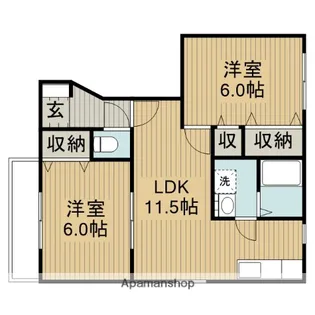 アイランド21【102号室】の間取り
