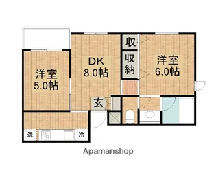 カロディカーサ相模大野【1階】の間取り