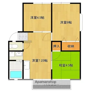 サンクレスト鶴川【1階】の間取り