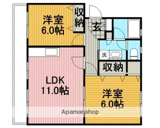 ポプラヶ丘コープ8号棟【3階】の間取り