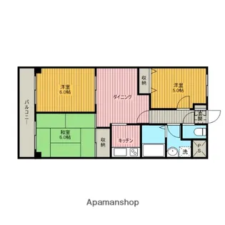 グラスコート町田【4階】の間取り