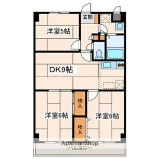 神奈川県座間市入谷西2丁目【マンション】の間取り