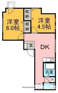 神奈川県相模原市中央区相模原3丁目【マンション】の間取り