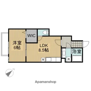ローズコート玉川【101号室】の間取り