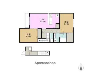 サザンクロス【2階】の間取り