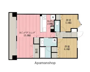 レーベンリヴァーレ町田ルージアタワー【5階】の間取り