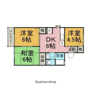 セジュールプラムC【2階】の間取り