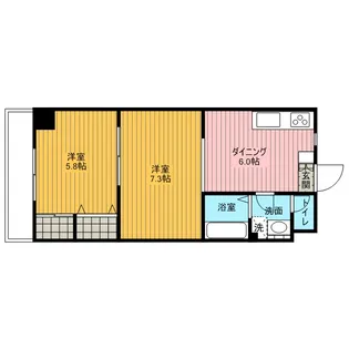 サンライトコーポ【302号室】の間取り