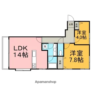 マンション芝白金Ⅲ【3階】の間取り