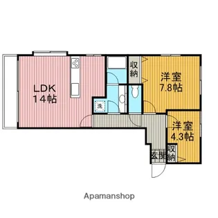 マンション芝白金Ⅲ【2階】の間取り