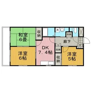 ファインパレス荻野【1階】の間取り