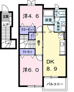 エスポワールE【2階】の間取り
