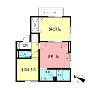 シャトルグリーン【2階】の間取り