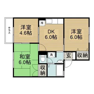 ファミール中里【1階】の間取り