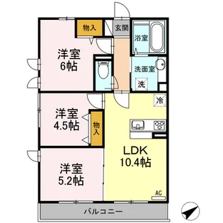 ソフィアウエスト【3階】の間取り