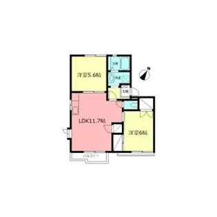 ハイムカトレア【202号室】の間取り