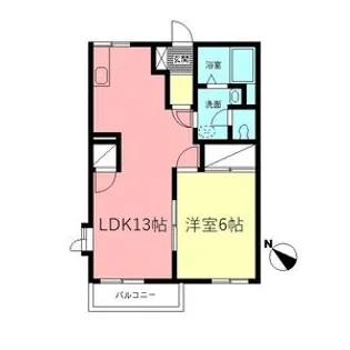 ロワール上河内Ⅱ【2階】の間取り