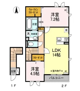 セントフィールド【2階】の間取り