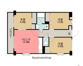 サンフローラ【2階】の間取り