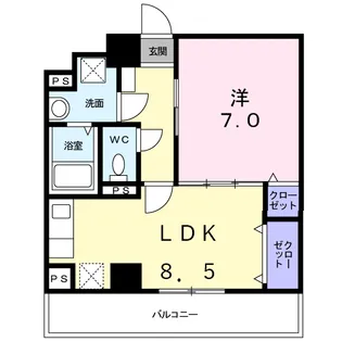 フローリッシュ相模大野【3階】の間取り