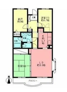 ベルドミール鶴川【101号室】の間取り