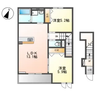 オリエンタル コート【203号室】の間取り