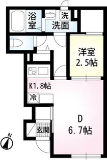 ライフコア東林間【1階】の間取り
