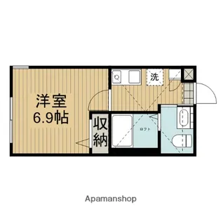神奈川県相模原市南区東林間4丁目【アパート】の間取り