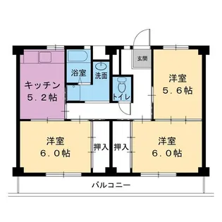 ビレッジハウス下九沢7号棟【2階】の間取り