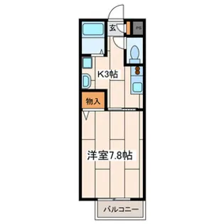 神奈川県相模原市緑区東橋本2丁目【アパート】の間取り