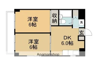 神奈川県相模原市南区東林間3丁目【マンション】の間取り