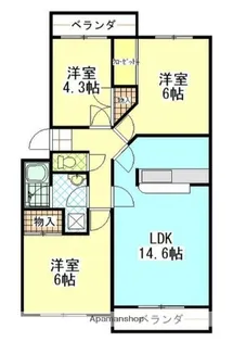しあわせ野44号棟【3階】の間取り