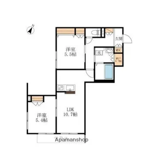 フェリーチェ【101号室】の間取り